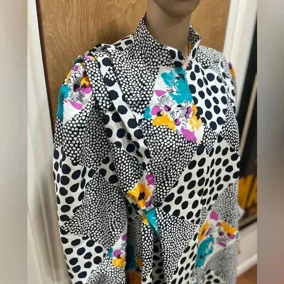 Vintage mod David Brown California caftan tunic Lounger maxi Dress-M - Picture 8 of 16